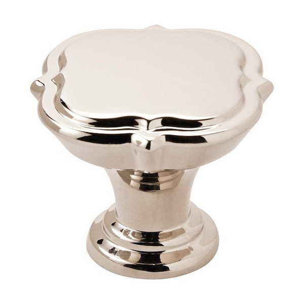 Amerock Grace Revitalize Quatrefoil Cabinet Knob 1-3/8 in. D 1-3/16 in. Polished Nickel 1 pk BP36628PN - main